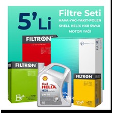 Filtron  Fiat Idea 1.3 Dizel Filtre Bakım Seti Shell Motor Yağlı (2004-2010) 5 Li