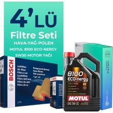Bosch  Toyota Corolla 1.33 Benzin Filtre Bakım Seti Motul Motor Yağlı (2013-2018) 4 Lü