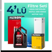 Filtron  Fiat Panda 1.2 Benzinli Filtre Bakım Seti Motul Motor Yağlı (2004-2010) 4 Lü