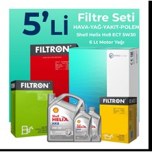 Filtron  Citroen Jumper 2.2 Dizel Filtre Bakım Seti Shell Motor Yağlı (2006-2013) 5 Li