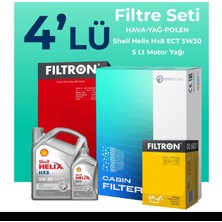 Filtron  Fiat 500L 1.6 Dizel Filtre Bakım Seti Shell Motor Yağlı (2012-2018) 4 Lü