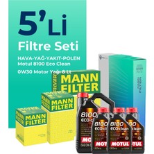 Mann Filter  Citroen Jumper 2.2 Bluehdi Dizel Filtre Bakım Seti Motul Motor Yağlı (2019-2024) 5 Li