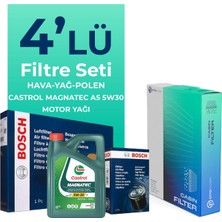 Bosch  Ford Mondeo 1.6 Dizel Filtre Bakım Seti Cast Rol Motor Yağlı (2011-2014) 4 Lü