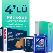 Bosch  Kia Rio 1.5 Dizel Filtre Bakım Seti Liqui Moly Motor Yağlı (2007-2011) 4 Lü