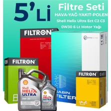 Filtron  Ford Mondeo 2.0 Dizel Filtre Bakım Seti Shell Motor Yağlı (2015-2018) 5 Li