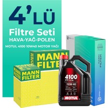 Mann Filter  Fiat Palio 1.4 Benzinli Filtre Bakım Seti Motul Motor Yağlı (1998-2012) 4 Lü