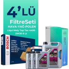 Bosch  Renault Master 2.3 Dizel Filtre Bakım Seti Liqui Moly Motor Yağlı (2011-2021) 4 Lü