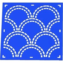 Besing Sashiko Nakış Şablonu Dalga Deseni