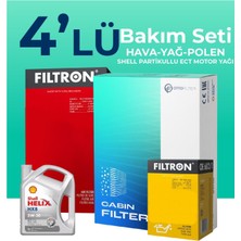 Filtron  Kia Cerato 1.6 Benzin Filtre Bakım Seti Shell Motor Yağlı (2004-2009) 4 Lü