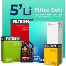 Filtron  Bmw 2.16D Active Tourer Filtre Bakım Seti Motul Motor Yağlı (2014-2020) 5 Li
