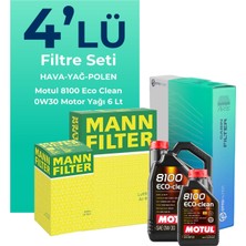 Mann Filter  Ford Mondeo 2.0 Dizel Filtre Bakım Seti Motul Motor Yağlı (2015-2018) 4 Lü