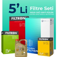 Filtron  Skoda Roomster 1.4 Dizel Filtre Bakım Seti Cast Rol Motor Yağlı (2007-2010) 5 Li