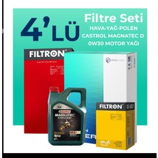 Filtron  Peugeot Partner 1.6 Bluehdi Dizel Filtre Bakım Seti Cast Rol Motor Yağlı (2015-2018) 4 Lü
