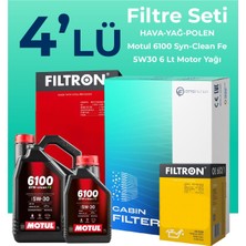 Filtron  Fiat Ducato 2.3 Dizel Filtre Bakım Seti Motul Motor Yağlı (2015-2020) 4 Lü