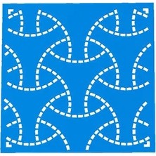 Besing Sashiko Nakış Şablonu Dalga Deseni