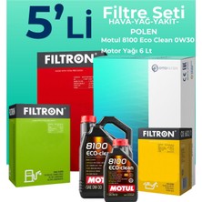 Filtron  Ford Mondeo 2.0 Dizel Filtre Bakım Seti Motul Motor Yağlı (2015-2018) 5 Li