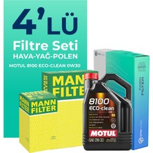 Mann Filter  Citroen C5 Aircross 1.6 Benzinli Filtre Bakım Seti Motul Motor Yağlı (2019-2022) 4 Lü