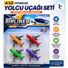 Trust Store 4\'lü Oyuncak Yolcu Uçağı Seti Renkli Mini Uçak Modelleri