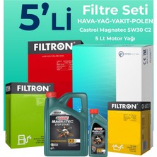 Filtron  Hyundai I30 1.6 Dizel Filtre Bakım Seti Cast Rol Motor Yağlı (2012-2016) 5 Li