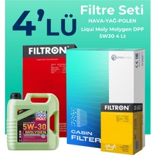 Filtron  Peugeot Bipper 1.4 Dizel Filtre Bakım Seti Liqui Moly Motor Yağlı (2008-2014) 4 Lü