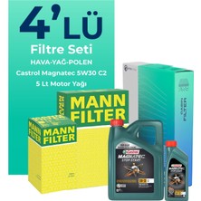 Mann Filter  Ford Mondeo 2.0 Benzin Filtre Bakım Seti Cast Rol Motor Yağlı (2002-2008) 4 Lü