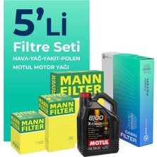 Mann Filter  Audi A6 3.0 Dizel Quatro 272 Hp Filtre Bakım Seti Motul Motor Yağlı (2014-2018) 5 Li