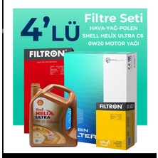 Filtron  Nissan Qashqai 1.5 Hybrid Filtre Bakım Seti Shell Motor Yağlı (2022-2025) 4 Lü