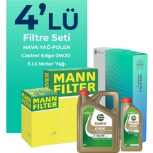 Mann Filter  Alfa Romeo Tonale 1.6 Dizel Filtre Bakım Seti Cast Rol Motor Yağlı (2022-2024) 4 Lü