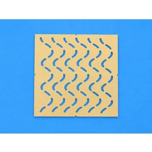 Besing Sashiko Dalga Desen Şablonu | Kumaş Çizim Kalıbı | Nakış & Patchwork Yardımcısı