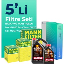 Mann Filter  Ford Kuga 1.5 Dizel Manuel Filtre Bakım Seti Motul Motor Yağlı (2019-2023) 5 Li