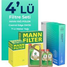 Mann Filter  Mercedes E200 Dizel Filtre Bakım Seti Cast Rol Motor Yağlı (2018-2022) 4 Lü