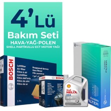 Bosch  Ford Mondeo 1.6 Benzin Filtre Bakım Seti Shell Motor Yağlı (2008-2014) 4 Lü