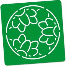 Besing Sashiko Çiçek Desenli Nakış Şablonu – Yeniden Kullanılabilir Kumaş Işleme Stencil