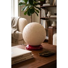 HMY Design Handmade Ay Görünümlü Dekoratif Masa Lambası - Kratos Bordo