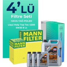 Mann Filter  Bmw X3 3.0 Dizel Filtre Bakım Seti Liqui Moly Motor Yağlı (2004-2006) 4 Lü