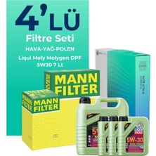 Mann Filter  Jaguar Xf 3.0 Dizel Filtre Bakım Seti Liqui Moly Motor Yağlı (2007-2015) 4 Lü