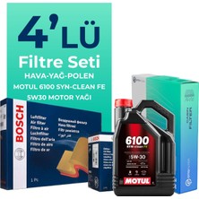 Bosch  Honda Civic 1.6 Dizel Filtre Bakım Seti Motul Motor Yağlı (2013-2019) 4 Lü