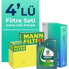 Mann Filter  Fiat Punto Evo 1.3 Dizel Filtre Bakım Seti Cast Rol Motor Yağlı Euro 5 (2008-2015) 4 Lü