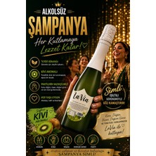 La Via Alkolsüz Şampanya Kivi Aromalı Simli Içecek Alkolsüz Salla Patlat Şampanya