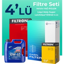 Filtron  Fiat Punto 1.4 Benzinli Filtre Bakım Seti Liqui Moly Motor Yağlı (2005-2011) 4 Lü