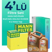 Mann Filter  Volvo XC40 1.5 Benzin Filtre Bakım Seti Shell Motor Yağlı (2018-2023) 4 Lü