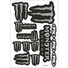 Gogo Premium Monster Sticker Seti Siyah