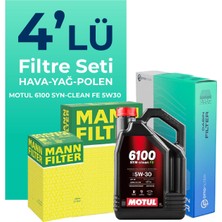 Mann Filter  Seat Ibiza 1.6 Dizel Filtre Bakım Seti Motul Motor Yağlı (2010-2015) 4 Lü