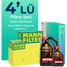 Mann Filter  Renault Captur 1.3 Benzin Tce Filtre Bakım Seti Motul Motor Yağlı (2020-2024) 4 Lü