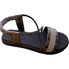 Kadın Düz Taban Taşlı Sandalet