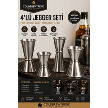 Cold Brew Trend By Uğur Çadırcı Jigger Seti 4 Adetli - Kokteyl Bardak Seti - Kampanyalı