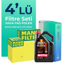 Mann Filter  Hyundai I20 1.4 Benzin Filtre Bakım Seti Motul Motor Yağlı (2020-2024) 4 Lü