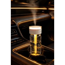Exenar Şarjlı Hava Nemlendirici Araç Içi Ambiyanslı H2O Mini Buhar Makinesi LED Işıklı Humidifier Nem Cihazı