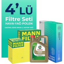 Mann Filter  Land Rover Discovery 2.0 Benzinli Filtre Bakım Seti Cast Rol Motor Yağlı (2017-2022) 4 Lü
