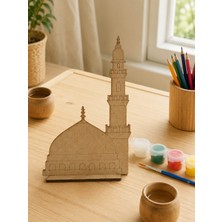 Aybu Prolaser & Design Aybu Design Ahşap Mescid-I Aksa Boyama Seti - Standlı 3D Maket Çocuk Aktivite Kiti -Eğitici Değerler Eğitimi Aktivitesi (Boya + Fırça Dahil)